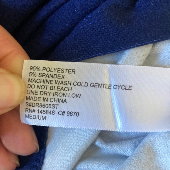 French Grey dress navy with florals medium - Picture 6 of 6